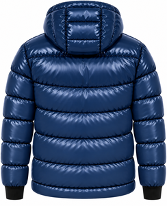 Wholesale Shinny Outdoor Puffer Jackets Zipper Custom Design <b>Mens</b> High Quality streetwear casual winter running puffer jacket - Product Image 2