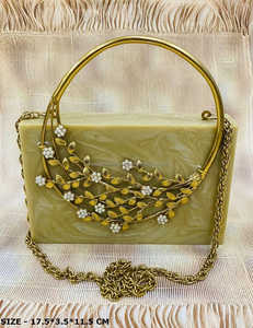 Nouvel Arrivage Pochette de Soirée en Résine Artificielle, Design Unique Personnalisé, Sac à Main de Mariage Tendance Fait Main avec Motif Original - Product Image 5