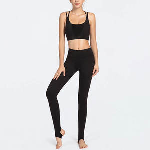 Conjuntos de Yoga de Dos Piezas de Alta Calidad para Mujer, Deportivos, de Spandex/Algodón, Bra con Leggings para Entrenamiento, Gimnasio, Fitness - Product Image 3