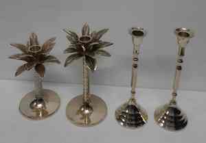 Candelabro Moderno de Lujo, Exclusivo, de Metal y Vidrio, Portavelas Cónicas - Product Image 5