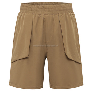 Shorts de badminton pour hommes en toile, couleur unie, respirants, séchage rapide, pour l'été, la course et l'entraînement - Product Image 2