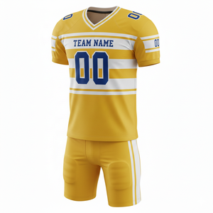 Ensemble personnalisable de maillot et short de football américain avec position du logo sur le devant - Product Image 4