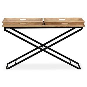 Grande Tavolo Console Staccabile in Legno di Mango Marrone Massiccio - Product Image 3