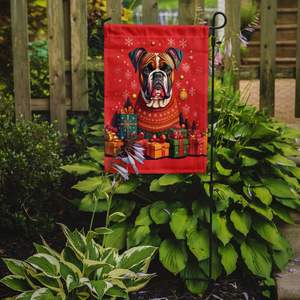 Multicolor Fawn <b>Boxer</b> Holiday <b>Christmas</b> Garden Flag Mailbox Decorative Yard Banner for Patio Artwork Flower Beds Small Size - Product Image 2