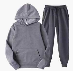 Ensemble de survêtement pour homme 2 pièces, grande taille, manches longues, à capuche, vêtements de sport, extensible, pour la salle de sport, l'entraînement, le jogging - Product Image 5