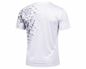 T-shirt décontracté à manches courtes pour homme, col rond, couleur unie, séchage rapide, en jersey tricoté polyester/coton, coupe classique, logo frontal, 180g, haute qualité - Product Image 3