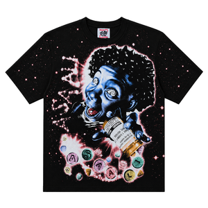 Camiseta de Manga Corta para Hombre, Estilo Urbano, 100% Algodón, Corte Holgado, Diseño con Letras Serigrafiadas, Marca Cosmic Dose - Product Image 1