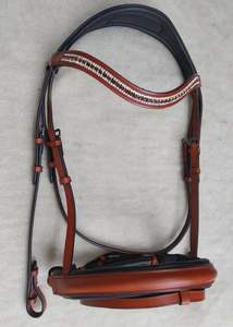 Brida de cuero genuino para caballo con riendas, equipo ecuestre duradero para equitación y entrenamiento, al mejor precio, fabricación a medida. - Product Image 5