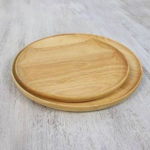 Premium Solid Wooden Dinner <b>Plate</b> For Restaurants Hotels Catering Events Handmade Natural Finish Reusable Serving Tableware - Product Image 2