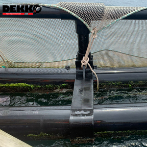 Dekko เวียดนามกรงสองท่อ HDPE สีดำสี่เหลี่ยมกรงเลี้ยงปลาลอยน้ำได้กรงเพาะปลูกพายุต้านทานลมระดับ12 50ปี - Product Image 3