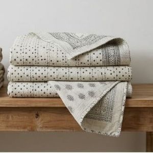 Artisan Hand Block Printed Cotton Sanganer Kantha Queen Size <b>Throws</b> <b>Large</b> Width Handmade Indian Quilt Bedding Home Decor Bulk - Product Image 6