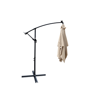 Rettangolo 2x3M Patio esterno ombrello solare LED illuminata parasole 6 costole impermeabile a manovella per giardino ponte cortile - Product Image 6