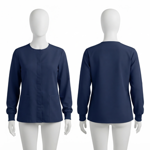 Unisex Scrub <b>Jacket</b> 240g Canvas <b>Waterproof</b> Breathable Anti-UV Quick Dry Healthcare Workwear Uniform Custom Embroidery - Product Image 1