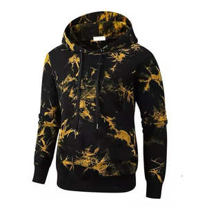 Nouveaux sweats à capuche tie-dye de style actuel, couleur unie, personnalisables, respirants, en coton mélangé, prix de gros - Product Image 3