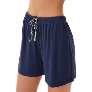 Conjunto de dos piezas para mujer, diseño nuevo, informal, liso, para verano, ropa deportiva, por encima de la rodilla, conjunto de camisa y pantalones cortos de 2 piezas para mujer - Product Image 3