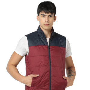 Gilets matelassés d'hiver respirants pour usage décontracté, veste personnalisée avec logo pour homme, design avec tissu matelassé chaud, gilet sans manches pour le fitness - Product Image 1