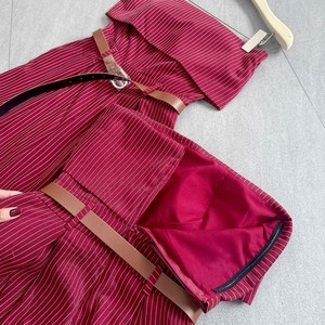 Conjunto de Shorts Formales sin Tirantes para Mujer, Color Sólido, Largo hasta la Rodilla, Poliéster/Algodón, Transpirable, con Cinturón, Corte Ajustado, para Primavera/Verano - Product Image 6