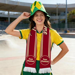 Écharpes de football en tissu tricoté uni, 100% haute qualité, impression de logo personnalisée, écharpes unisexes très vendues - Product Image 3