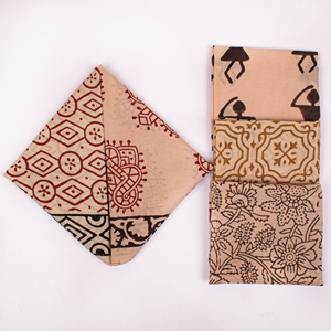 Magnifique ensemble de bandanas Bagru faits main en coton, à motifs géométriques, multifonctionnels, décontractés, pour toutes les saisons, confortables, pour l'été - Product Image 5