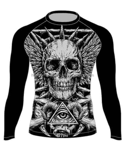 Protège-rashguard imprimé, à manches longues et entièrement sublimation, pour enfants femmes et hommes, tendance, personnalisé - Product Image 1