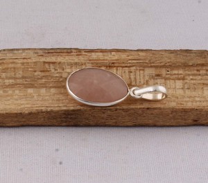 925 Sterling <b>Silver</b> Rose Quartz Pendant with Chain Natural Necklace Set Handmade Artisan Jewelry Wholesale Romantic Love Stone - Product Image 3