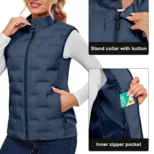 Chaleco Acolchado de Lona Ligero y Transpirable, Personalizado para Invierno, Sin Mangas, para Mujer, Casual, con la Opción de Agregar el Logotipo de tu Marca, Impermeable - Product Image 5