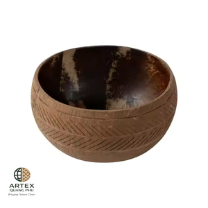 Eco-Friendly Handmade <b>Coconut</b> <b>Shell</b> Bowl & Spoon Set with Custom Engraved Logo Sustainable Boho Style ARTEX QUANG PHU - Product Image 4