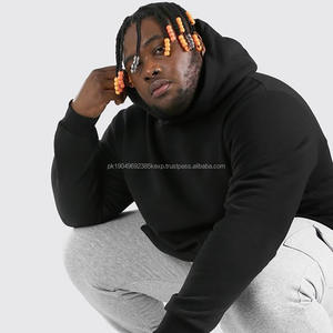 เสื้อฮู้ดดี้ผ้าฟลีซโอเวอร์ไซส์สำหรับผู้ชาย ปักโลโก้ตามสั่ง สีพื้น สำหรับฤดูหนาว ระบายอากาศได้ดี ไซส์ใหญ่พิเศษ ไม่มีเชือกผูก - Product Image 5