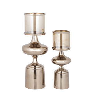 Elegant Zig-Zag Wavy Stem Candle Stand Set Gold Eco-Friendly Handmade Candlestick Holders for Christmas Home & Hotel Lobby Decor - Product Image 4