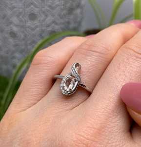 Anillo de Morganita Rosa Natural, Plata de Ley 925, Chapado en Oro, Alta Calidad, Estilo Art Deco, Certificado IGI, Regalo de Compromiso para Mujer - Product Image 5