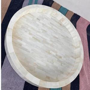 Plateau décoratif haut de gamme en os incrusté pour la maison, table basse, service à dîner, cadeau, fait main, design durable et écologique - Product Image 2