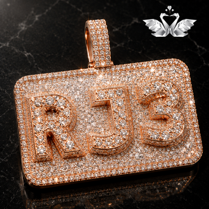 Custom Hip Hop <b>Rapper</b> Jewelry Moissanite Diamond Pendant <b>Chain</b> Set for Men - Product Image 4