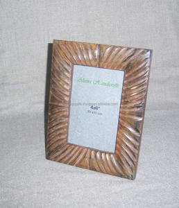 Handcrafted Eco-Friendly Buffalo Horn Photo <b>Frame</b> with Modern Design Natural Shape for Home Decor From India Sale - Product Image 3