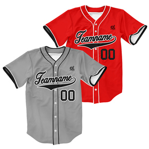 Camiseta de Béisbol Personalizada 2025 para Hombre, Negra, con Botones, Camisa Deportiva con Logotipo Bordado, Uniforme de Equipo, Venta al Por Mayor - Product Image 2