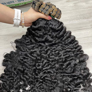 Precio al por mayor: Extensiones de cabello natural negro rizado birmano 100% vietnamita con cinta adhesiva, sin enredos ni caída. - Product Image 4