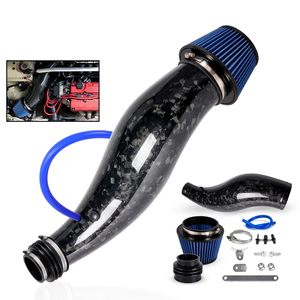 Tuyau d'admission d'air en fibre de carbone forgé avec filtre à air pour 92-00 Honda Civic EK EG - Product Image 1