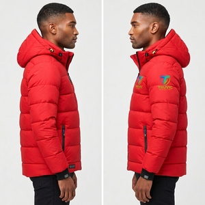 Customized Casual Winter Puffer <b>Jacket</b> Stand Woven Solid-Pattern 100% Polyester Polyester-Lined Wholesale Bulk Sale OEM New - Product Image 5