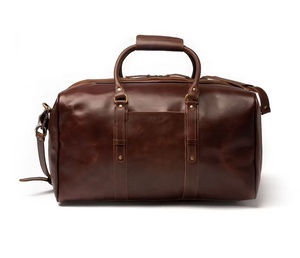 Multi Functional Oem <b>Leather</b> Weekender Travel Duffel <b>Bag</b> Water Resistant Lightweight Casual Outdoor Duffel <b>Leather</b> Travel <b>Bags</b> - Product Image 5