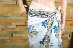 Sarong léger en coton imprimé à la main, paréo indien fait main, jupe de plage pour femme - Product Image 4