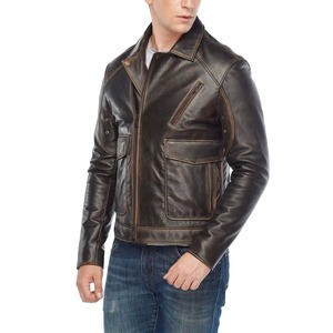 New Arrivals Wholesale Price High Quality Design Men Leather <b>Jacket</b> <b>Slim</b> <b>Fit</b> Comfortable Low Price Leather <b>Jacket</b> For Man - Product Image 3