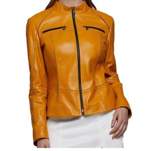 Veste en cuir pour femme sur mesure de haute qualité pour l'hiver avec col montant, tissu doux et respirant, vente en gros d'usine à prix avantageux - Product Image 1
