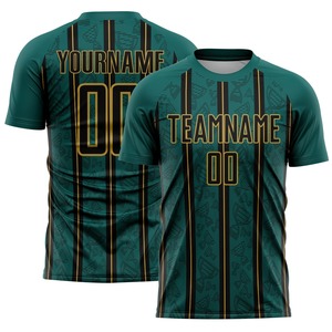 เสื้อฟุตบอลคุณภาพสูง 100% โพลีเอสเตอร์ พิมพ์ลายแบบซับลิเมชั่นตามสั่ง พร้อมชื่อทีม ชุดกีฬาฟุตบอล ประสิทธิภาพระดับพรีเมียม - Product Image 4