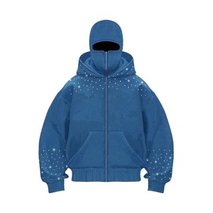 Sweat-shirts à capuche en coton épais brodés pour hommes, sweats à capuche en coton pour hommes, sweats à capuche épais avec logo personnalisé pour hommes - Product Image 3