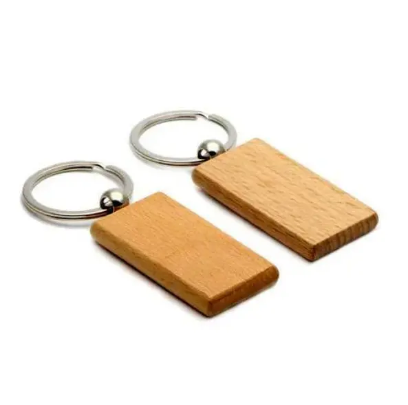 New Styles Custom Shape Plain Accessories Engravable wood key chains Wholesale Handmade Natural wooden key chain