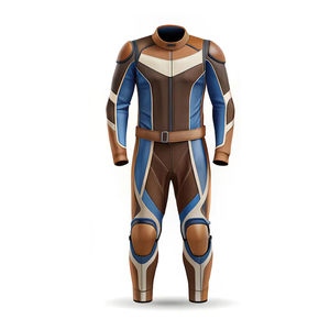 Equipo de seguridad premium para motociclismo, traje de cuero para moto, cómodo para conducción urbana, chaquetas de motocicleta de cuero genuino con protección. - Product Image 2