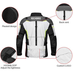 ชุดแจ็กเก็ตกเก็ตมอเตอร์ไซด์สำหรับแข่งรถมอเตอร์ไซค์, ชุดป้องกันแบบสวมป้องกันยูวีกันน้ำระบายอากาศได้ดี - Product Image 3