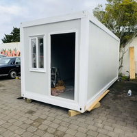 Maison pliante préfabriquée facile à installer de 20 pieds avec 2 chambres, type Z, type X, dortoir, petit appartement, maison conteneur pliable
