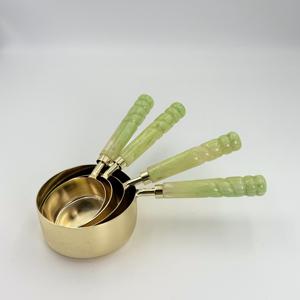 Tasses à mesurer en acier inoxydable avec longue poignée en résine, grande tasse à mesurer, accessoires de marquage, fournitures de scrapbooking, cuillère à cire à fondre - Product Image 1