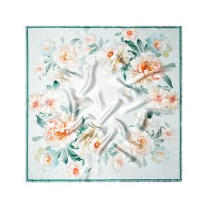Écharpe en soie tendance pour femme, impression personnalisée, foulard carré de luxe en soie de mûrier, hijab de mode, vente en gros OEM - Product Image 6