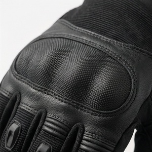 Gants de moto sportifs en cuir noir, longueur poignet, respirants, non doublés, pour le cyclisme, utilisables en toutes saisons - Product Image 5